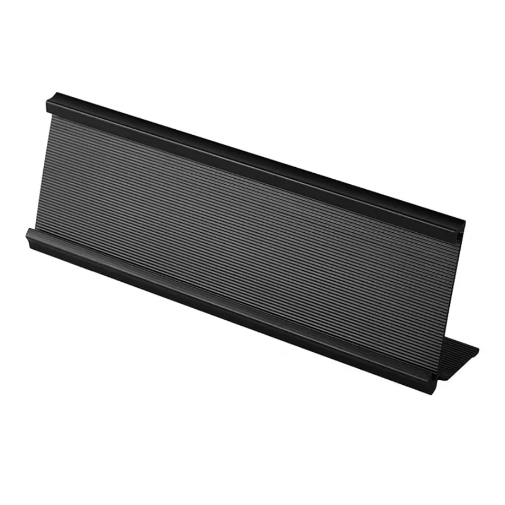 Black Aluminum Desk Name Plate Holder Set of 1